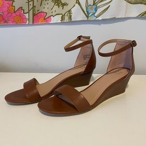 Brown A New Day Target Wedge Sandals Size 10 Heels